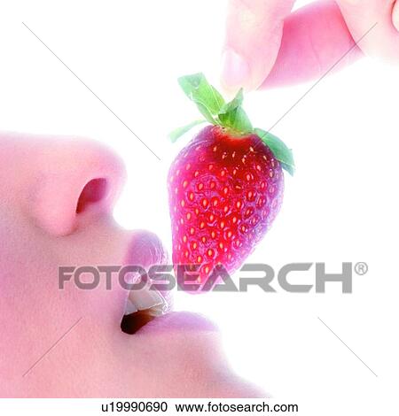 Woman, Beauty, Eating, Fruit, Strawberry, Mouth, Opening mouth View Large Photo Image Stock Image - Woman, Beauty, Eating, Fruit, Strawberry, Mouth, Opening mouth. Fotosearch