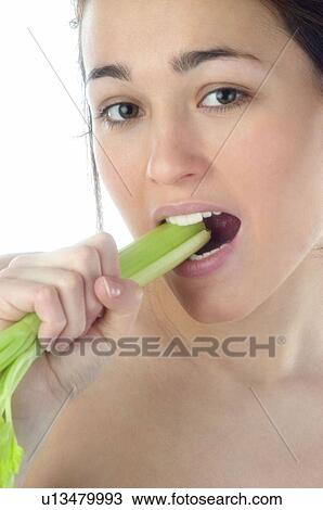 Woman, Beauty, Eating, Vegetable, Leek, Mouth, Opening mouth View Large Photo Image Stock Image - Woman, Beauty, Eating, Vegetable, Leek, Mouth, Opening mouth. Fotosearch