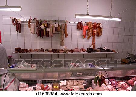 Picture - Butcher shop. Fotosearch