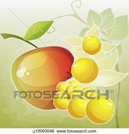 Close-up of an apple with lemons View Large Illustration Stock Illustration - Close-up of an apple with lemons. Fotosearch
