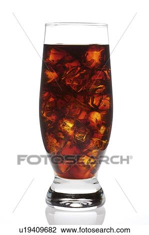 Stock Image - Glass of iced coffee, still life. Fotosearch