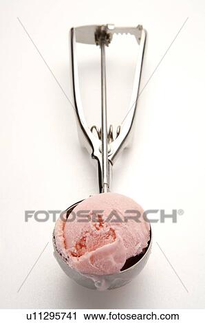 Stock Image - Ice cream and scoop. Fotosearch