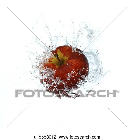 Red apple dropping into water, splashing water upwards View Large Photo Image Stock Image - Red apple dropping into water, splashing water upwards. Fotosearch