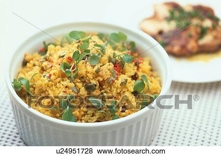 Bowl Of Rice Dish View Large Photo Image Stock Photo - Bowl Of Rice Dish. Fotosearch