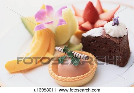 Stock Image - Cakes And Fruits. Fotosearch