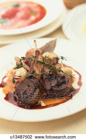 Lamb Chop On Plate View Large Photo Image Stock Image - Lamb Chop On Plate. Fotosearch