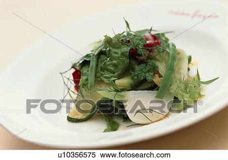 Stock Photography - Vegetable Salad With Courgette. Fotosearch