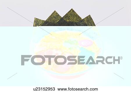 Stock Image - Chinese Noodle Dish With Meat. Fotosearch