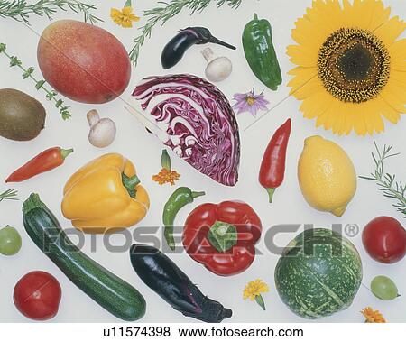 Stock Photo - Fresh Food And Flowers. Fotosearch