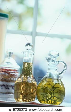 Jugs Of Herb Olive Oil View Large Photo Image Stock Image - Jugs Of Herb Olive Oil. Fotosearch