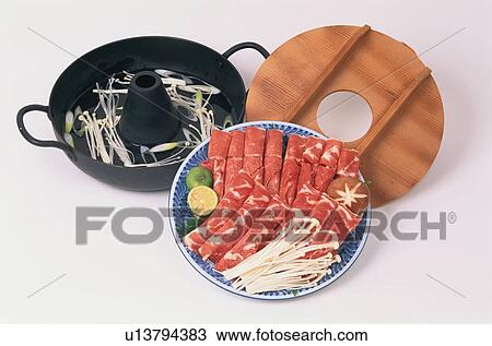 Plate Of Shabu Shabu Near Pot View Large Photo Image Stock Image - Plate Of Shabu Shabu Near Pot. Fotosearch