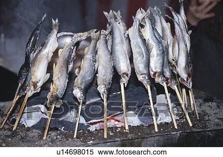 Stock Photography - Robata-Yaki Of A Sweetfish. Fotosearch