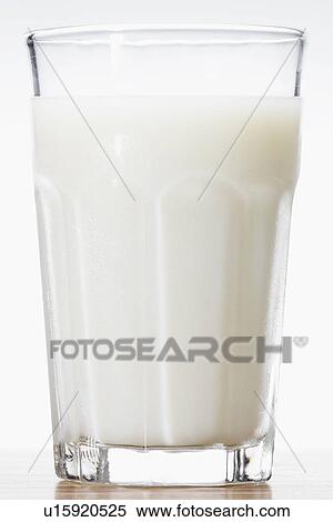 Stock Photography - Glass of milk (close-up). Fotosearch