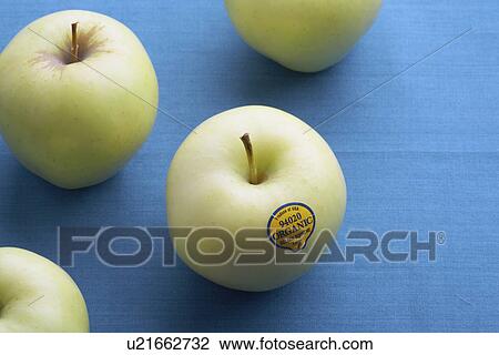 Stock Image - Organic green apples. Fotosearch