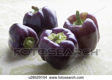 Picture - Purple bell peppers. Fotosearch