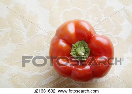 Single red bell pepper View Large Photo Image Stock Image - Single red bell pepper. Fotosearch