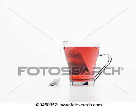 Stock Image - Teabag in cup. Fotosearch