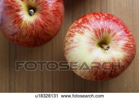 Stock Image - Two red apples. Fotosearch