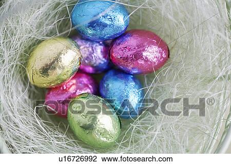 Easter egg candies in bowl (close-up, directly above) View Large Photo Image Stock Image - Easter egg candies in bowl (close-up, directly above). Fotosearch