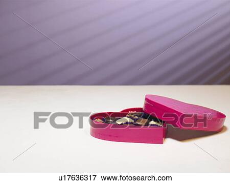 Stock Photo - Heart shaped chocolate box. Fotosearch
