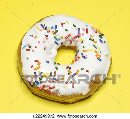 Stock Image - Single Doughnut. Fotosearch