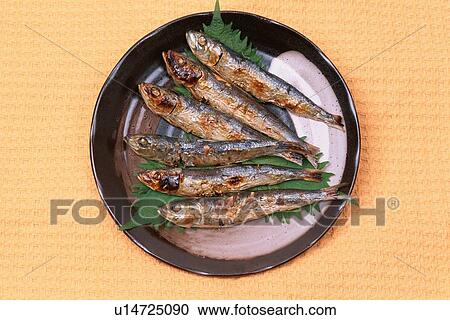Baked Sardines On Plate View Large Photo Image Stock Image - Baked Sardines On Plate. Fotosearch