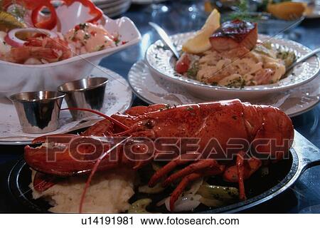 Cooked Lobster On Dish View Large Photo Image Stock Image - Cooked Lobster On Dish. Fotosearch