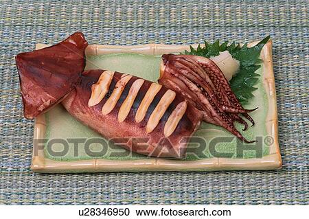 Stock Image - Cuttlefish On Plate. Fotosearch
