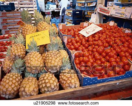 Stock Photo - Fruit And Vegetable Stall. Fotosearch