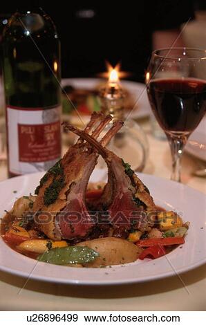 Lamb Dinner On Table View Large Photo Image Stock Photo - Lamb Dinner On Table. Fotosearch