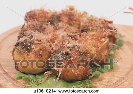 Picture - Octopus Balls With Dry Bonito. Fotosearch
