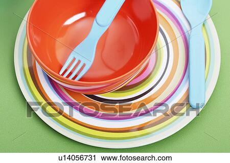 Stock Image - Children's dishes. Fotosearch