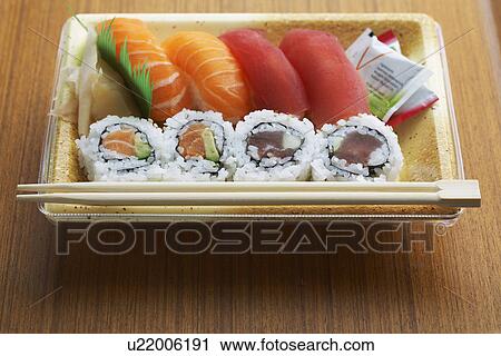 Stock Image - Sushi lunch box. Fotosearch