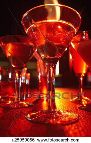 Assortment of cocktails on table (close-up, low angle view) View Large Photo Image Stock Photograph - Assortment of cocktails on table (close-up, low angle view). Fotosearch