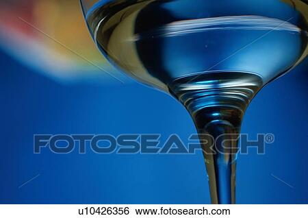 Stock Photograph - Drinking Glass In Blue. Fotosearch