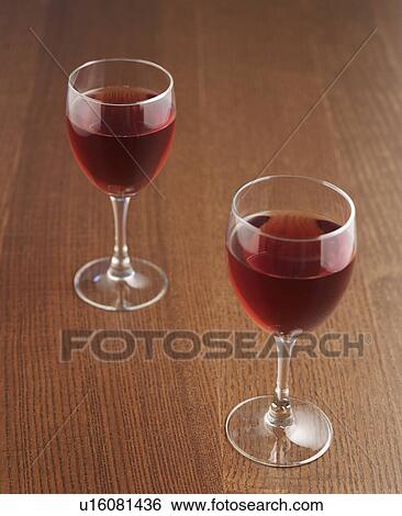 Stock Photograph - Two Glasses of Red Wine. Fotosearch