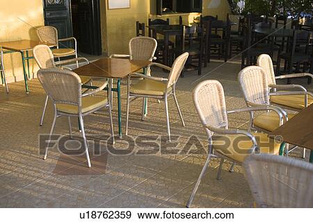 Stock Photo - Cafe, Chair, Day, Door. Fotosearch