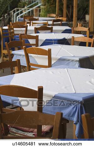 Stock Image - Cafe, Chair, Day, In A Row, Large Group Of Objects. Fotosearch