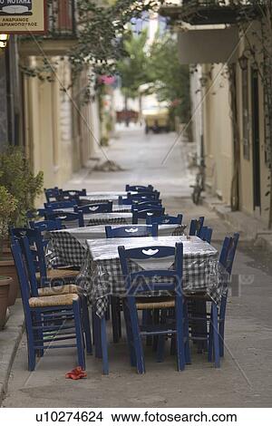 Chair, Blue, Cafe, Building Structure, Building Exterior, Alley View Large Photo Image Picture - Chair, Blue, Cafe, Building Structure, Building Exterior, Alley. Fotosearch