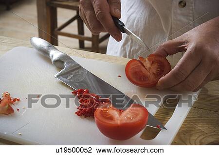 Stock Image - Chopped, Cutting, Cutting Board, Edible, Food. Fotosearch