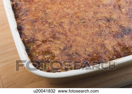 Stock Image - Eatable, Baked, Dish, Cuisine, Close-Up, Appetizing. Fotosearch