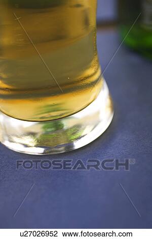 Stock Image - Close-Up, Beer, Bottom, Beverage, Beer Glass, Alcohol. Fotosearch