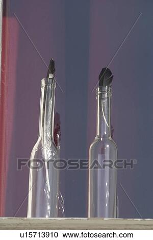 Stock Image - bottle, glass, beverage, drink, clear. Fotosearch