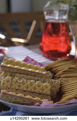 Stock Image - Beverage, Biscuits, Blurred, Close-Up, Cookies. Fotosearch