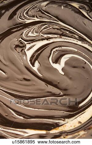 Stock Photography - Chocolate Food, Whipped Cream, Mixed, Close-Up. Fotosearch