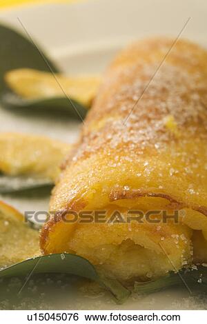 Stock Photograph - Close-Up, Crepe Suzette, Dessert, Focus On Foreground, Food. Fotosearch