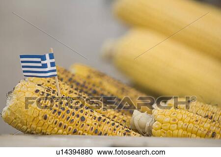Stock Image - Blue, Close-Up, Corn, Europe, Flag. Fotosearch