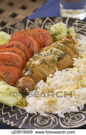 Stock Photo - Close-Up, Cucumber, Dish, Food, Garnish. Fotosearch