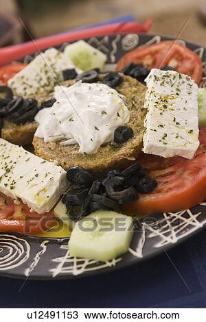 Stock Image - Cheese, Close-Up, Cracker, Cucumber, Day. Fotosearch