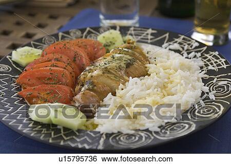 Stock Photograph - Close-Up, Cucumber, Dish, Food, Garnish. Fotosearch